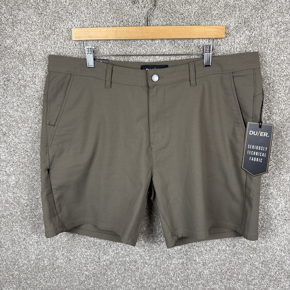 DU/ER Nustretch 7" Performance Stretch Shorts Thyme Men's‎ 38 NEW